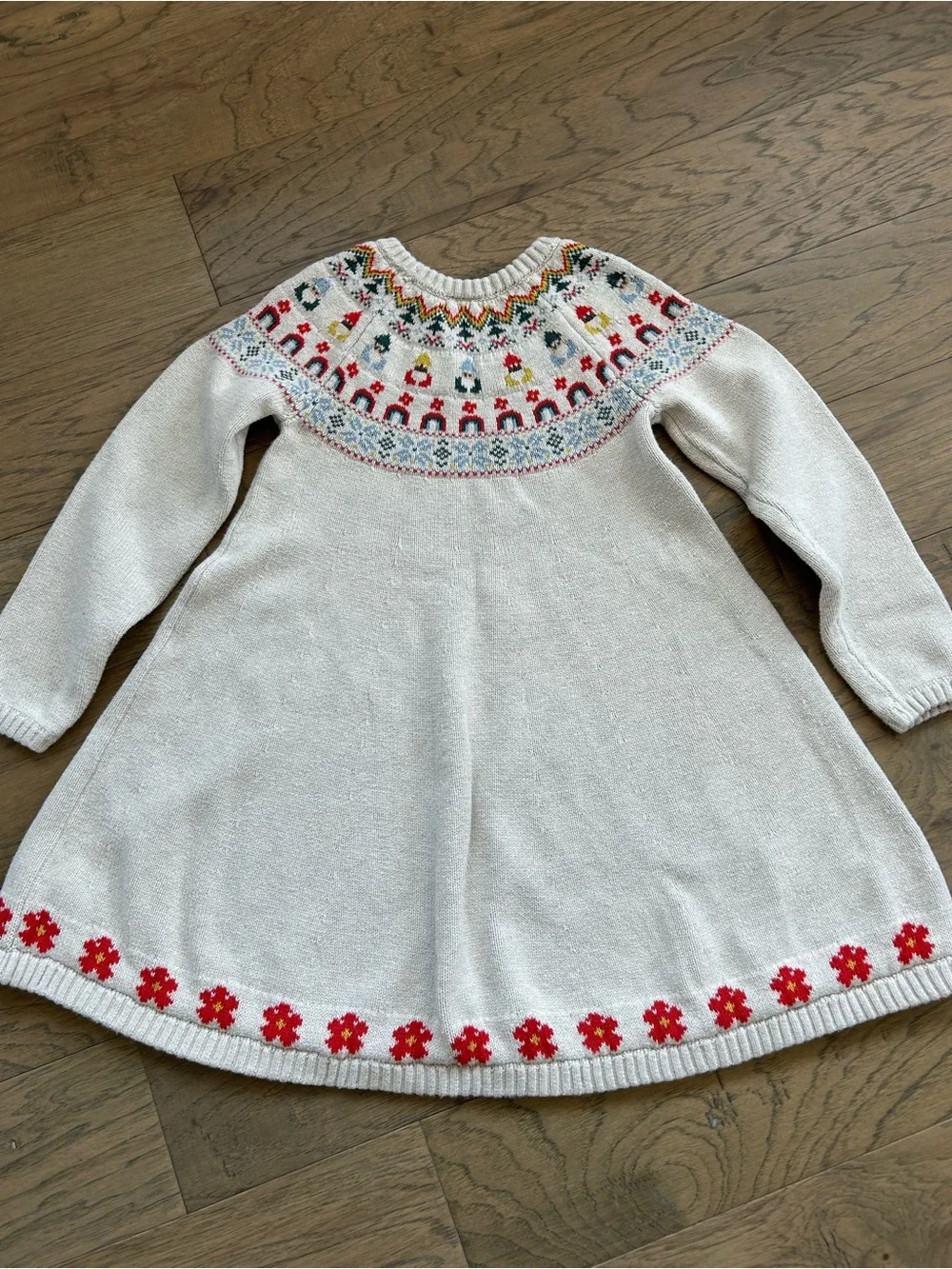 Hanna Andersson Nordic Gnome Fair Isle Sweater Dress Size US 6/7